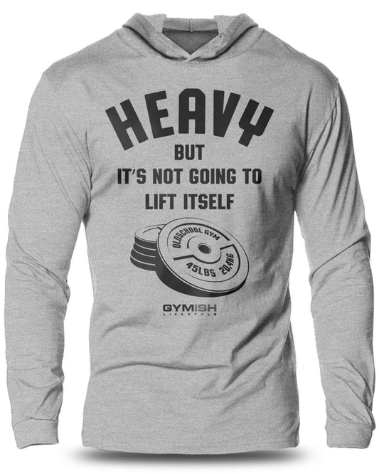 041- Heavy Lift Lightweight Long Sleeve Hooded T-shirt for Men - Gymish - - #Gym Shirts# - - #Workout T-Shirts#