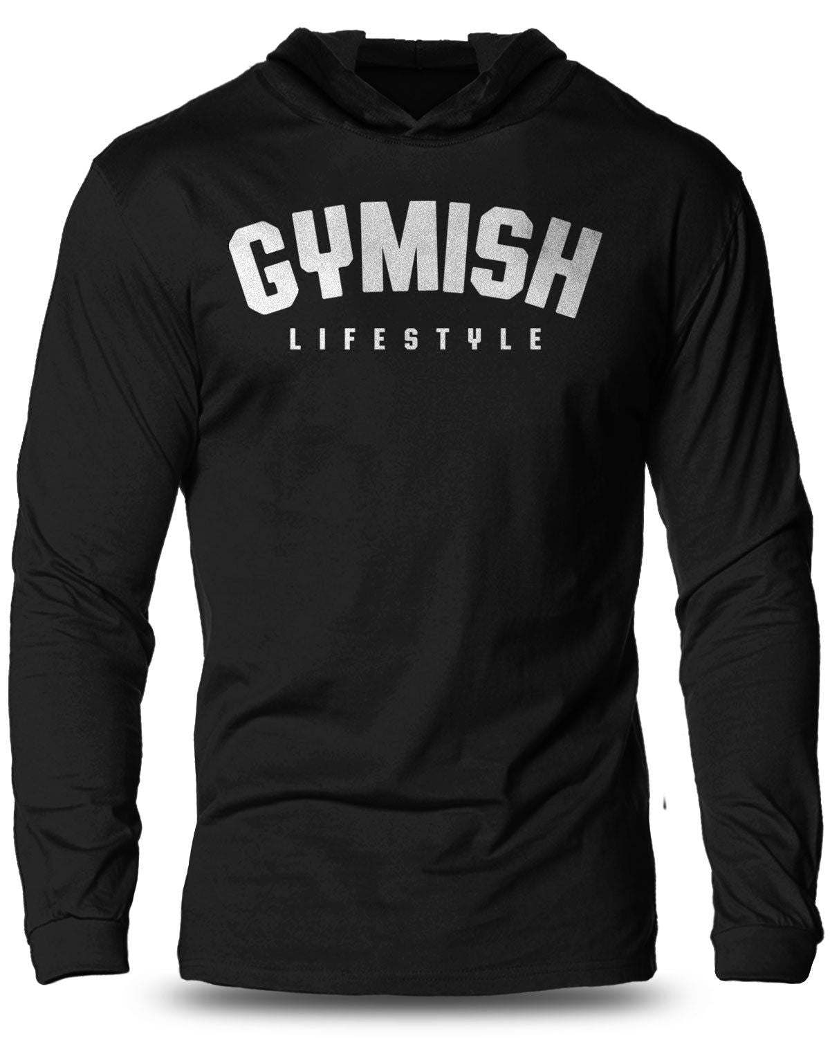 046- Gymish Lifestyle Lightweight Long Sleeve Hooded T-shirt for Men - Gymish - - #Gym Shirts# - - #Workout T-Shirts#