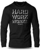 049. Hard Work Works Lightweight Long Sleeve Hooded T-shirt for Men