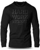 049. Hard Work Works Lightweight Long Sleeve Hooded T-shirt for Men