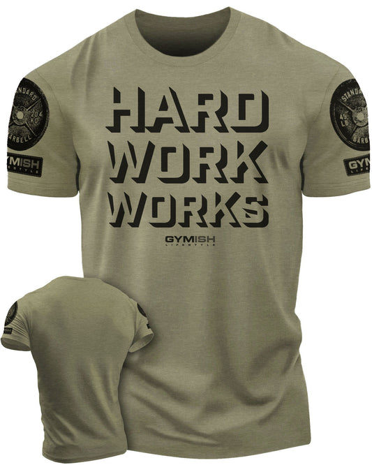 049. Hard Work Works Workout T-Shirt - Gymish - - #Gym Shirts# - - #Workout T-Shirts#