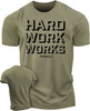 049. Hard Work Works Funny Motivational Gym T-Shirt for Men