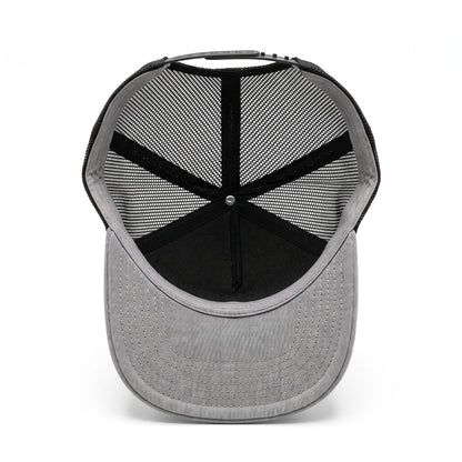 GYMISH Weightplate Gym Hat for Men, Weight Plate Patch Snapback, 6 Panel Laser Vented Workout Cap