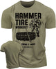 050. Hammer Tire Funny Motivational Workout Gym T-Shirt for Men