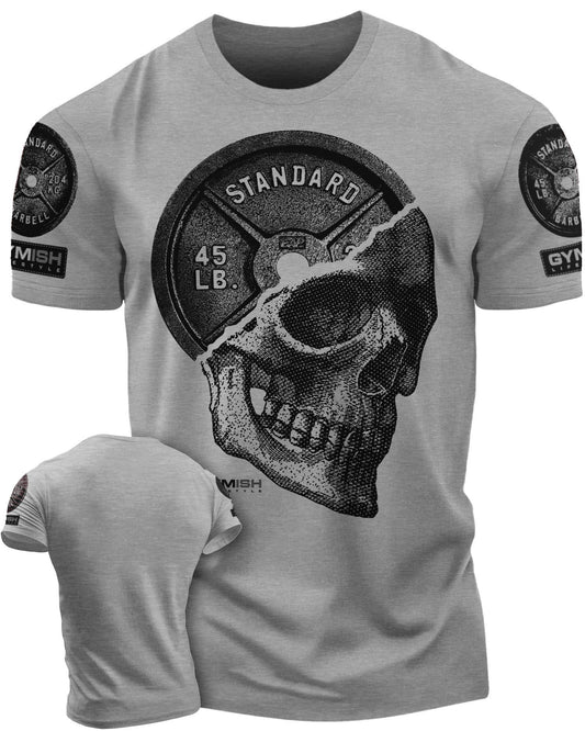 051. SkullPlate Workout T-Shirt - Gymish - - #Gym Shirts# - - #Workout T-Shirts#