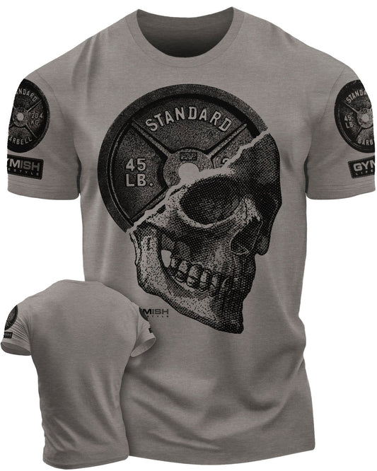 051. SkullPlate Workout T-Shirt - Gymish - - #Gym Shirts# - - #Workout T-Shirts#