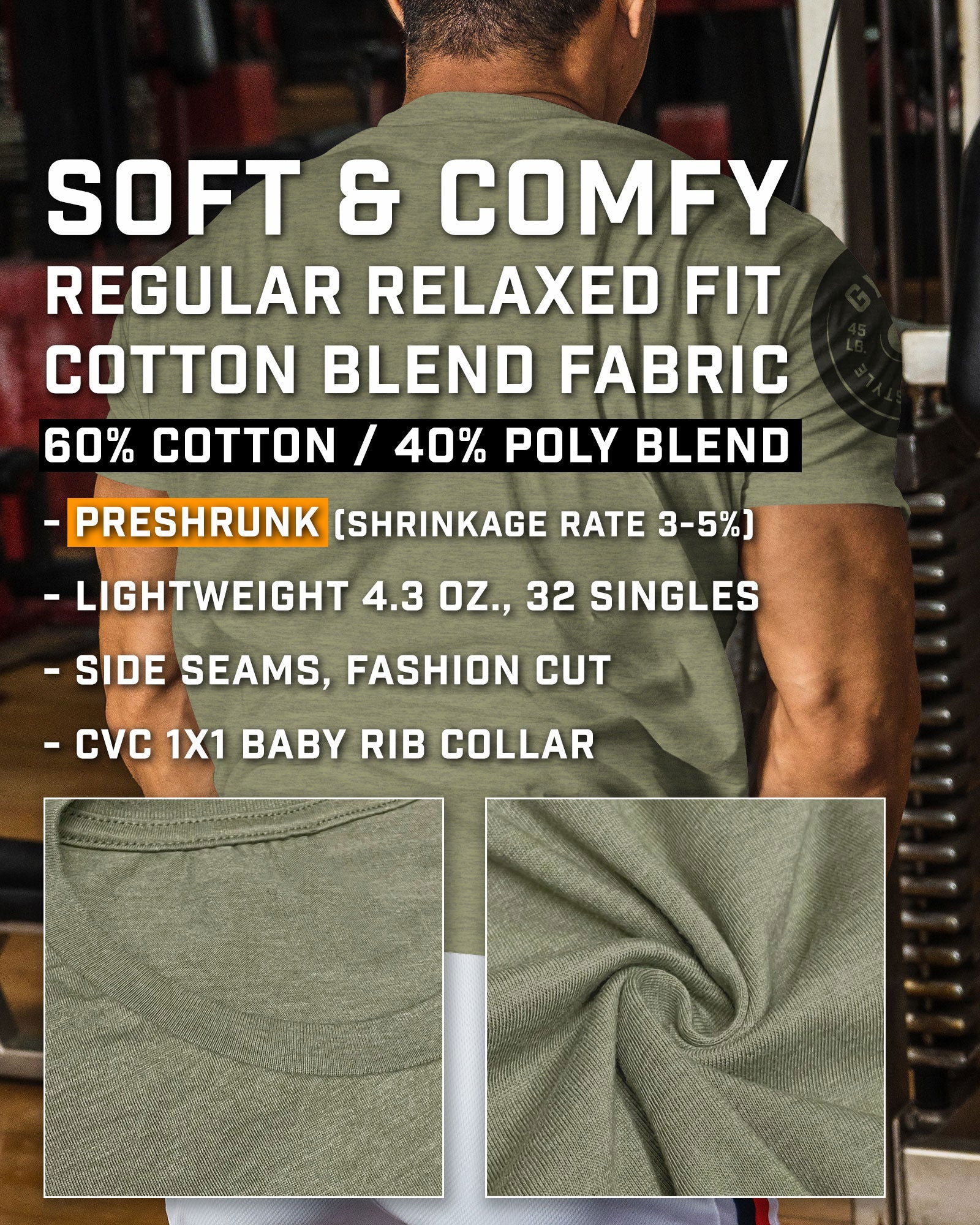 Cotton exercise shirts discount