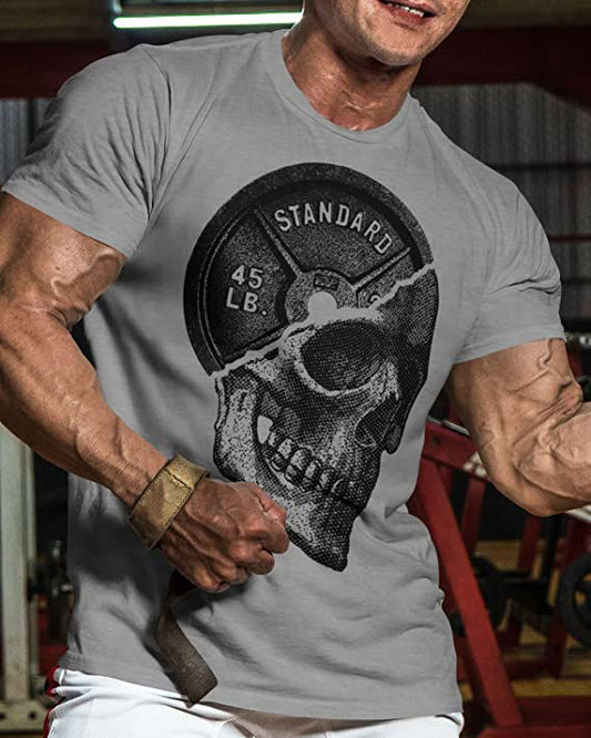 051. SkullPlate Workout T-Shirt - Gymish - - #Gym Shirts# - - #Workout T-Shirts#