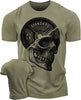 051. SkullPlate Funny Motivational Workout Gym T-Shirt for Men