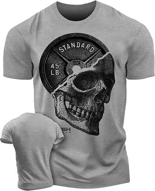 051. SkullPlate Workout T-Shirt - Gymish - - #Gym Shirts# - - #Workout T-Shirts#