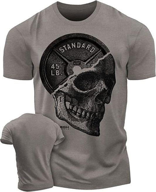 051. SkullPlate Workout T-Shirt - Gymish - - #Gym Shirts# - - #Workout T-Shirts#