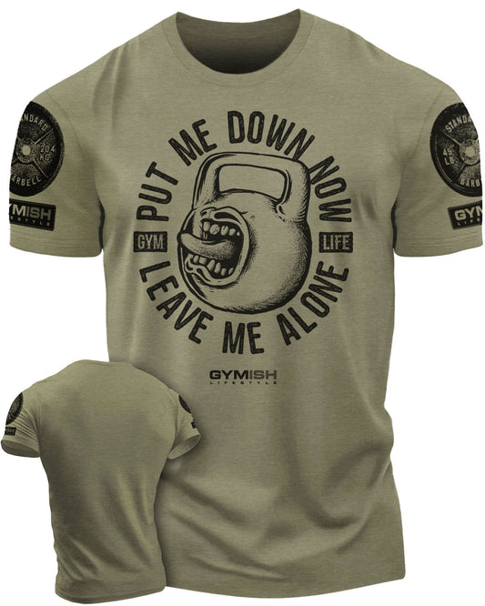 052. Leave Me Alone Workout T-Shirt - Gymish - - #Gym Shirts# - - #Workout T-Shirts#