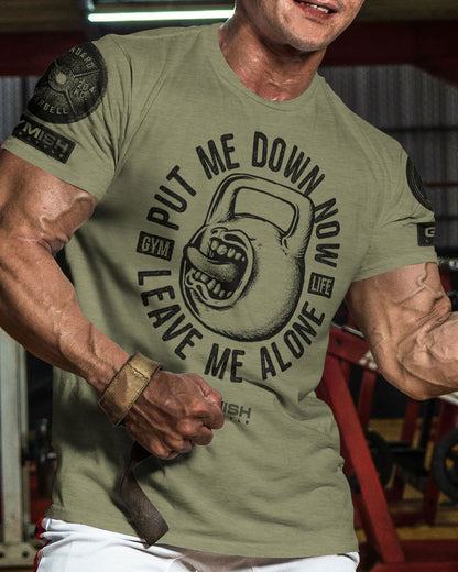 052. Leave Me Alone Workout T-Shirt - Gymish - - #Gym Shirts# - - #Workout T-Shirts#