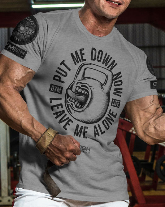 052. Leave Me Alone Workout T-Shirt - Gymish - - #Gym Shirts# - - #Workout T-Shirts#