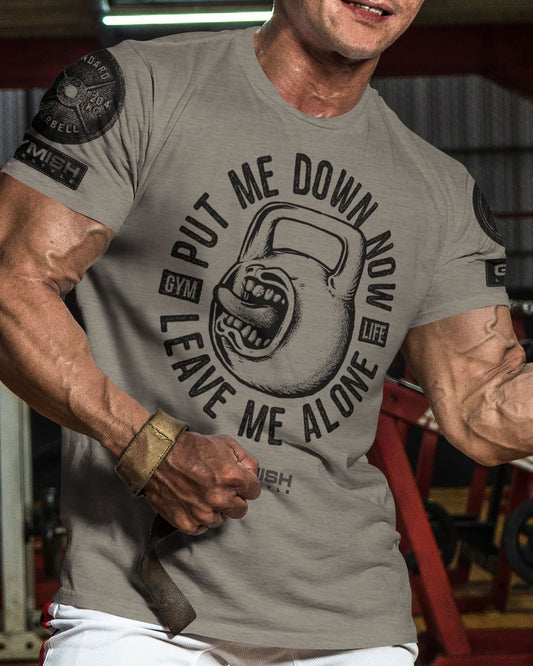 052. Leave Me Alone Workout T-Shirt - Gymish - - #Gym Shirts# - - #Workout T-Shirts#