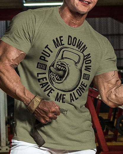 052. Leave Me Alone Workout T-Shirt - Gymish - - #Gym Shirts# - - #Workout T-Shirts#