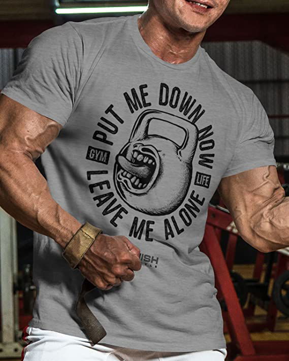 052. Leave Me Alone Workout T-Shirt - Gymish - - #Gym Shirts# - - #Workout T-Shirts#