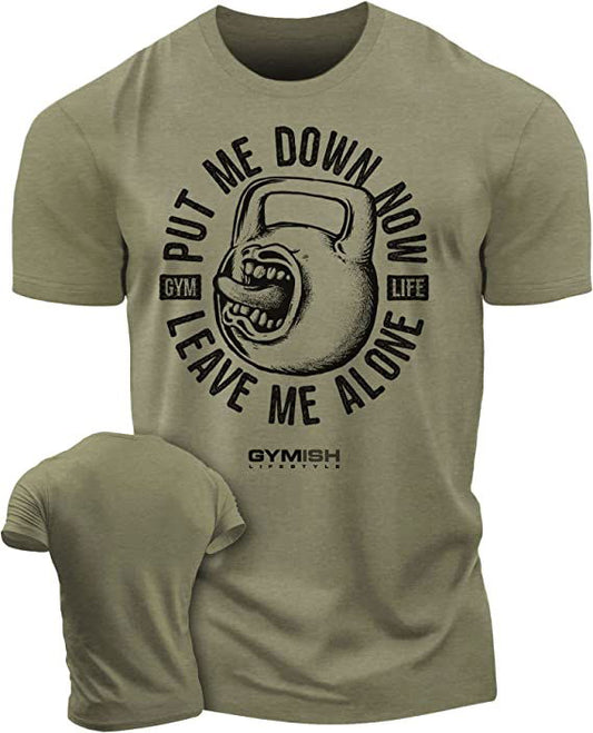 052. Leave Me Alone Workout T-Shirt - Gymish - - #Gym Shirts# - - #Workout T-Shirts#