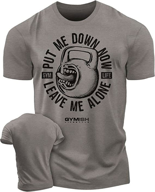 052. Leave Me Alone Workout T-Shirt - Gymish - - #Gym Shirts# - - #Workout T-Shirts#