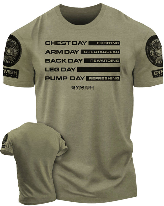 054. GYM DAYS LEG DAY Workout T-Shirt - Gymish - - #Gym Shirts# - - #Workout T-Shirts#