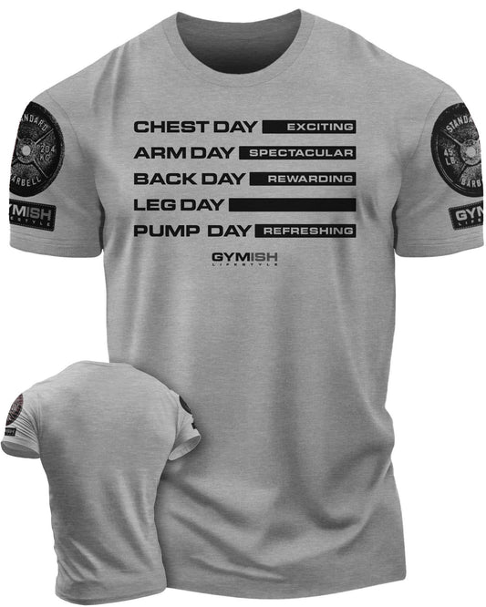 054. GYM DAYS LEG DAY Workout T-Shirt - Gymish - - #Gym Shirts# - - #Workout T-Shirts#