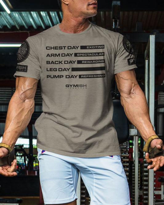 054. GYM DAYS LEG DAY Workout T-Shirt - Gymish - - #Gym Shirts# - - #Workout T-Shirts#