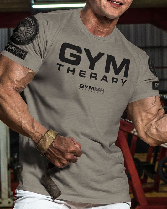 055. Gym Therapy Workout T-Shirt - Gymish - - #Gym Shirts# - - #Workout T-Shirts#