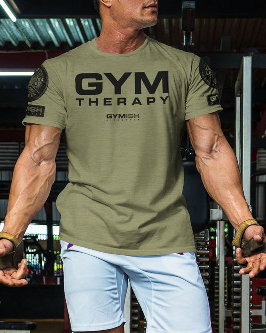 055. Gym Therapy Workout T-Shirt - Gymish - - #Gym Shirts# - - #Workout T-Shirts#