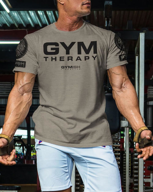 055. Gym Therapy Workout T-Shirt - Gymish - - #Gym Shirts# - - #Workout T-Shirts#