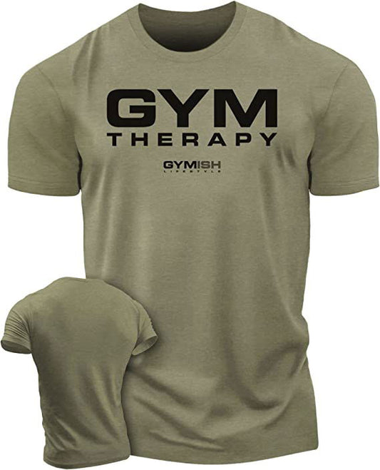055. Gym Therapy Workout T-Shirt - Gymish - - #Gym Shirts# - - #Workout T-Shirts#