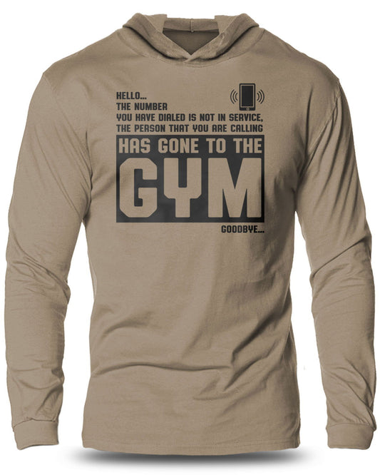 059- Hello... Goodbye Lightweight Long Sleeve Hooded T-shirt for Men - Gymish - - #Gym Shirts# - - #Workout T-Shirts#