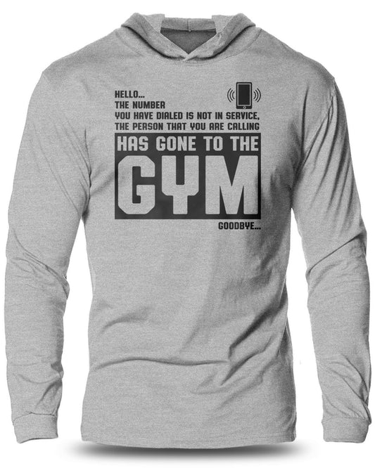 059- Hello... Goodbye Lightweight Long Sleeve Hooded T-shirt for Men - Gymish - - #Gym Shirts# - - #Workout T-Shirts#