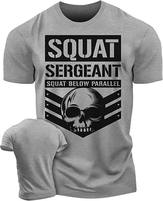 064. Squat Sergeant Workout T-Shirt - Gymish - - #Gym Shirts# - - #Workout T-Shirts#