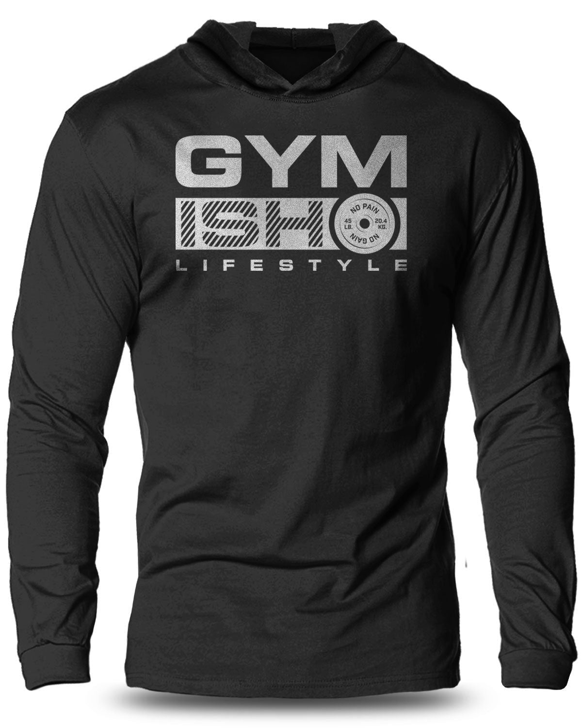 068- GYMISH 3 Lightweight Long Sleeve Hooded T-shirt for Men - Gymish - - #Gym Shirts# - - #Workout T-Shirts#