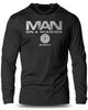 072. Man On A Mission Lightweight Long Sleeve Hooded T-shirt for Men