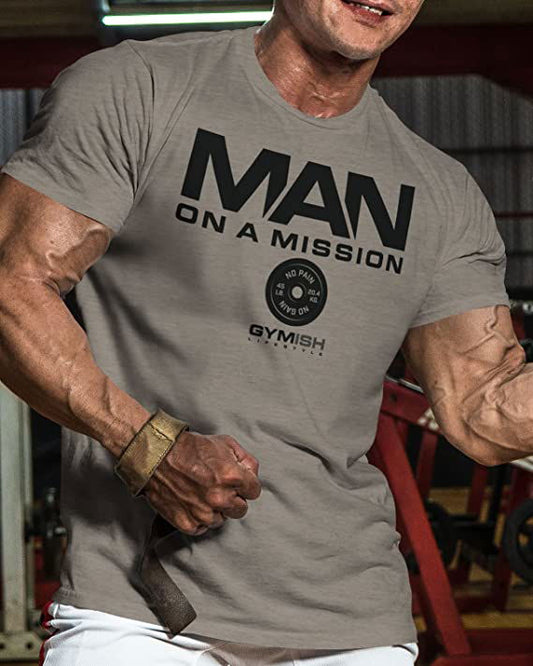 072. Man On A Mission Workout T-Shirt - Gymish - - #Gym Shirts# - - #Workout T-Shirts#