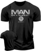 072. Man On A Mission Funny Workout Gym T-Shirt for Men
