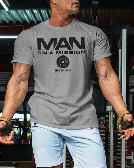 072. Man On A Mission Workout T-Shirt - Gymish - - #Gym Shirts# - - #Workout T-Shirts#