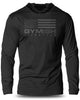 074. Gymish Flag Lightweight Long Sleeve Hooded T-shirt for Men