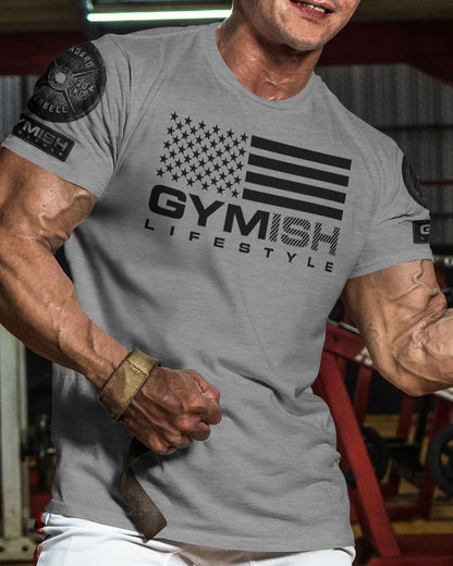 074. Gymish Flag (4) Workout T-Shirt - Gymish - - #Gym Shirts# - - #Workout T-Shirts#