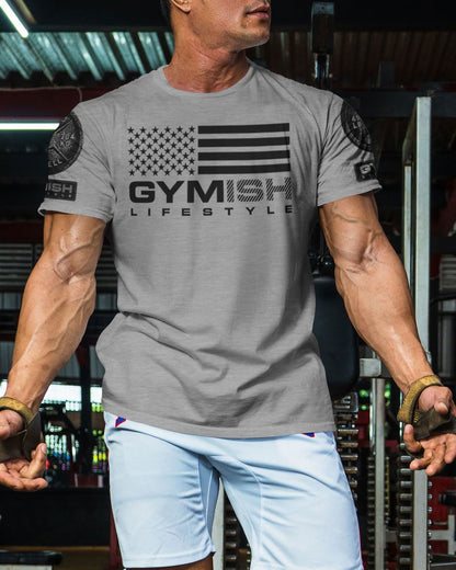 074. Gymish Flag (4) Workout T-Shirt - Gymish - - #Gym Shirts# - - #Workout T-Shirts#
