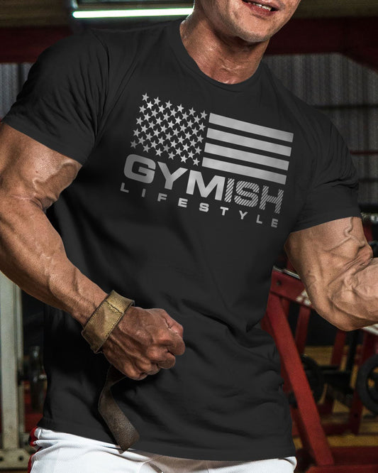 074. Gymish Flag (4) Workout T-Shirt - Gymish - - #Gym Shirts# - - #Workout T-Shirts#