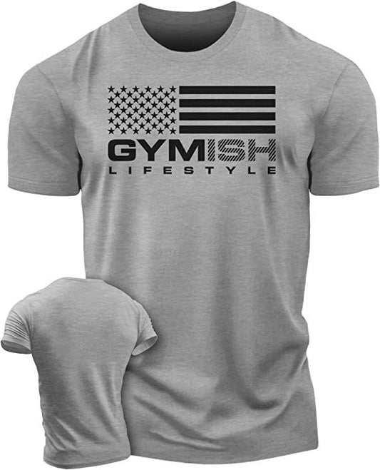 074. Gymish Flag (4) Workout T-Shirt - Gymish - - #Gym Shirts# - - #Workout T-Shirts#