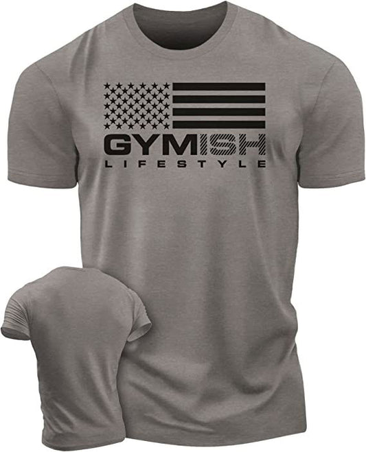 074. Gymish Flag (4) Workout T-Shirt - Gymish - - #Gym Shirts# - - #Workout T-Shirts#