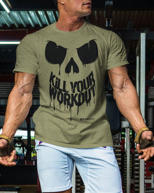 078. Kill Your Workout Workout T-Shirt - Gymish - - #Gym Shirts# - - #Workout T-Shirts#