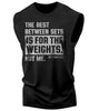 109. Rest Between Sets Workout Funny Muscle Tank Top for Men
