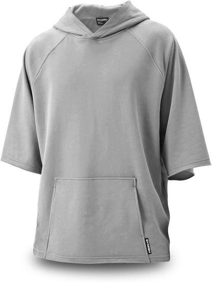 Gymish Lifestyle Oversized Short-Sleeve Hoodie Casual Streetwear Pullover for Men & Women