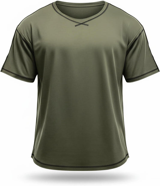 Gymish Lifestyle Men’s Vintage Oversized Gym T-Shirt, Relaxed Fit Bodybuilding & Workout Tee