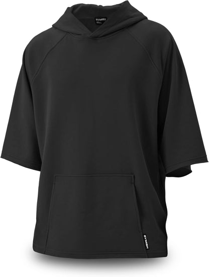 Gymish Lifestyle Oversized Short-Sleeve Hoodie Casual Streetwear Pullover for Men & Women