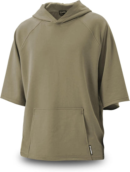 Gymish Lifestyle Oversized Short-Sleeve Hoodie Casual Streetwear Pullover for Men & Women